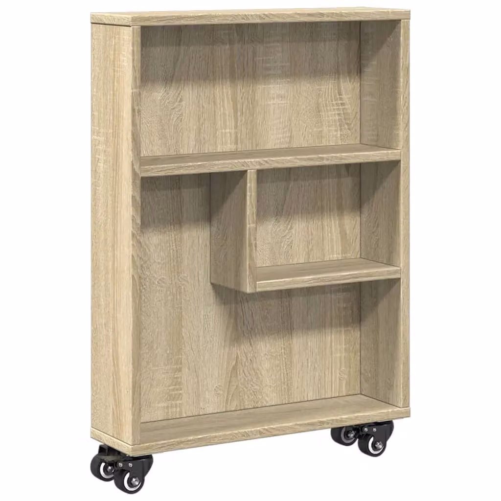 Berkfield Home Narrow Storage Trolley in Sonoma Oak Brown, W/D/H: 48 x 13 x 68 cm – 2