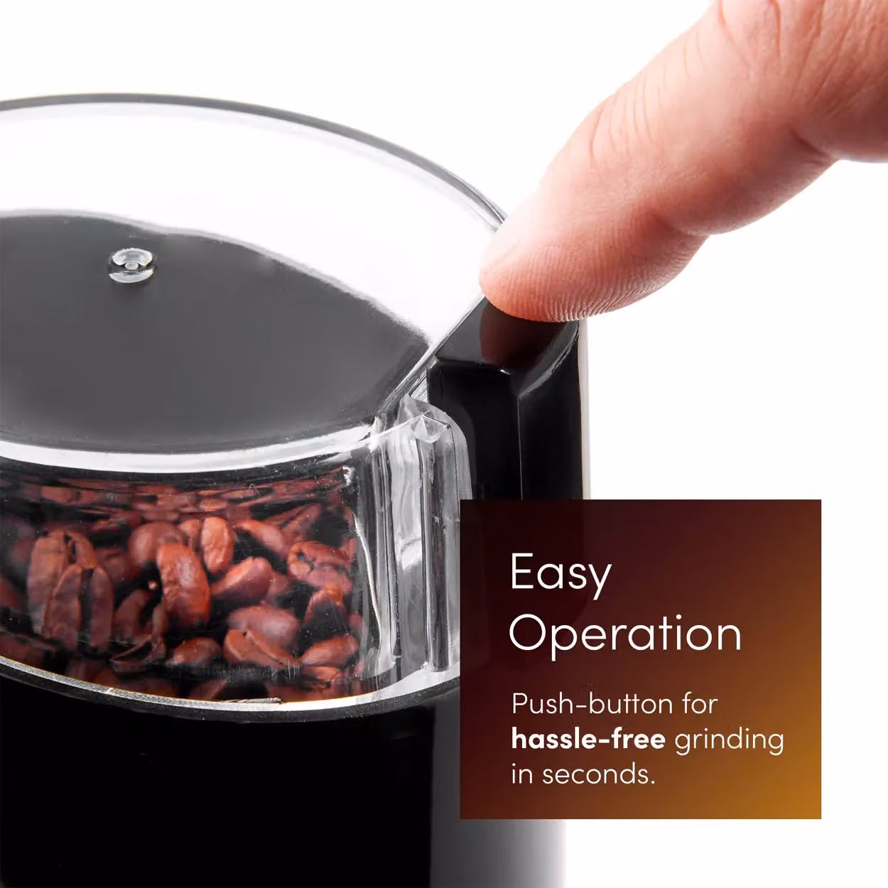 Emperial Electric Coffee Grinder, Bean, Spice and Nut Milling Blender, 140W, Black – 3