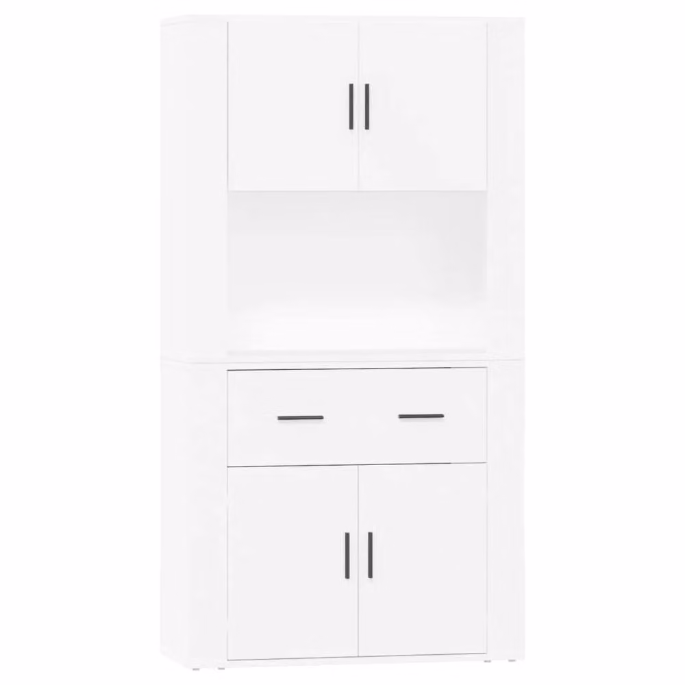 Berkfield Home Modern Matt White MDF Highboard W/D/H: 80 x 33 x 80 cm – 2