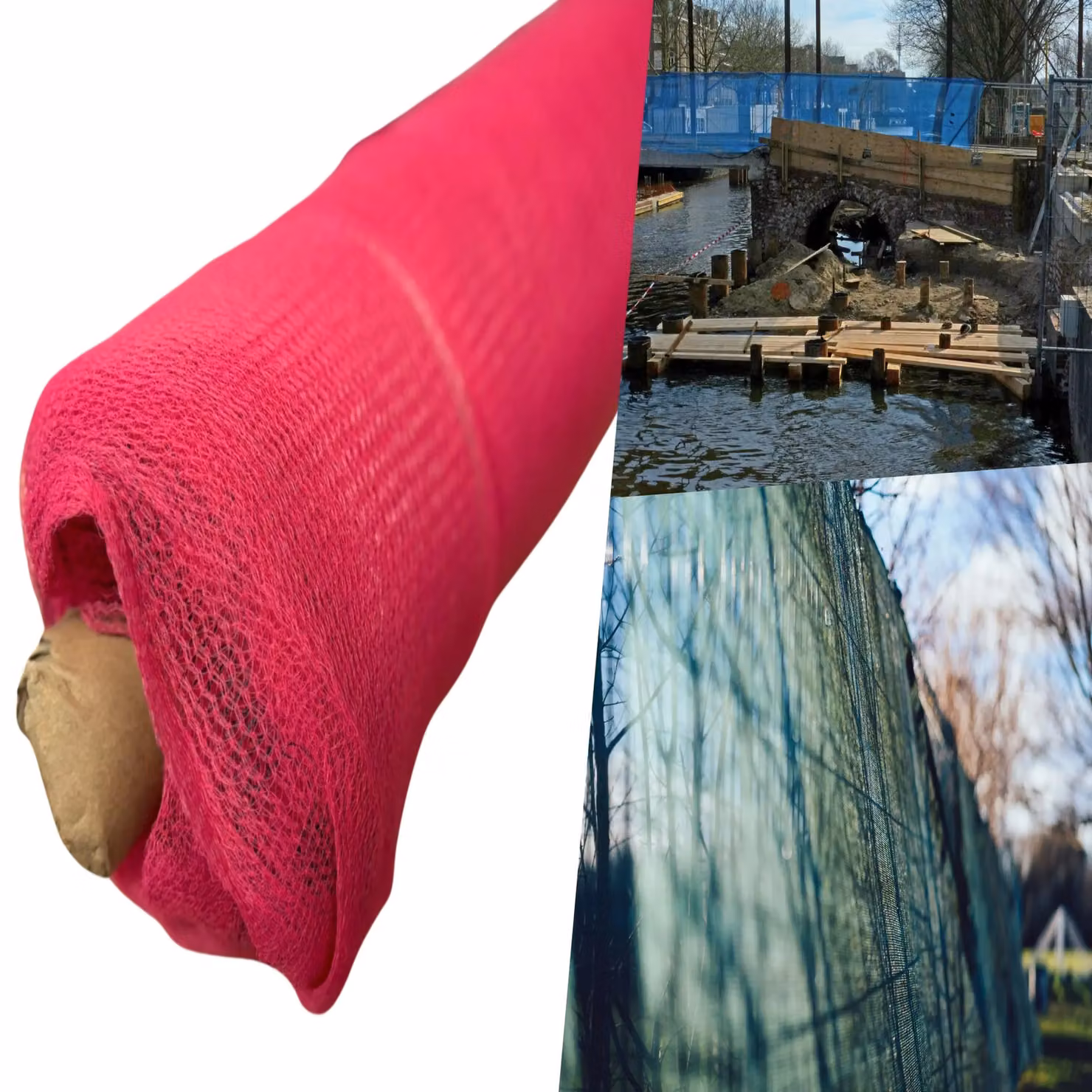Pegdev Pink Heavy Duty UV Stabilised Polyethylene Safety Netting 24m – 3