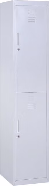 HOMCOM Grey Metal Fireproof Locker Cabinet with Adjustable Shelves and Lock, H: 180 cm, W: 38 cm, D: 40 cm