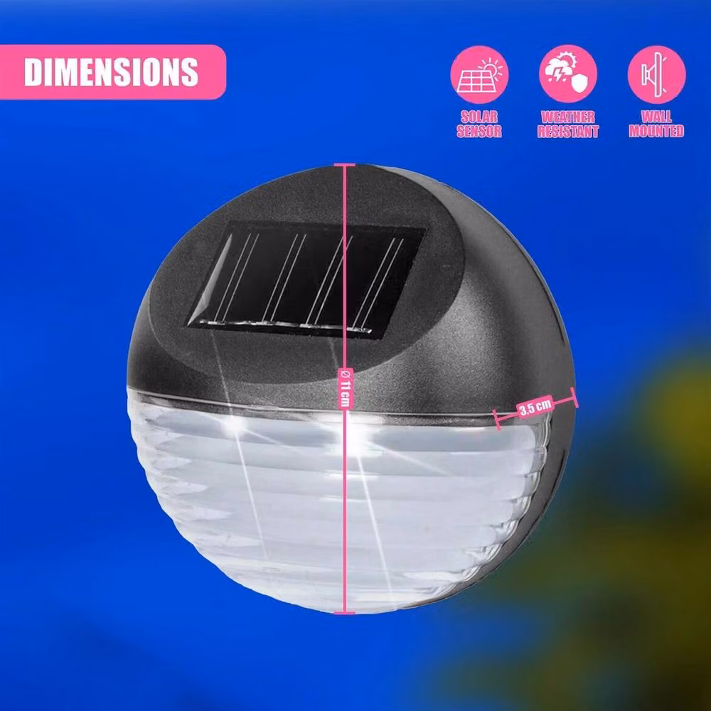 EONLION Solar Powered LED Wall Lights in Black for Patio, Balcony and Terrace, Height: 100 cm – 2