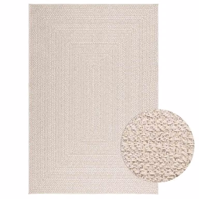 Berkfield Home ZIZUR Jute Look Indoor and Outdoor Rug, Beige, W: 140 cm, D: 200 cm