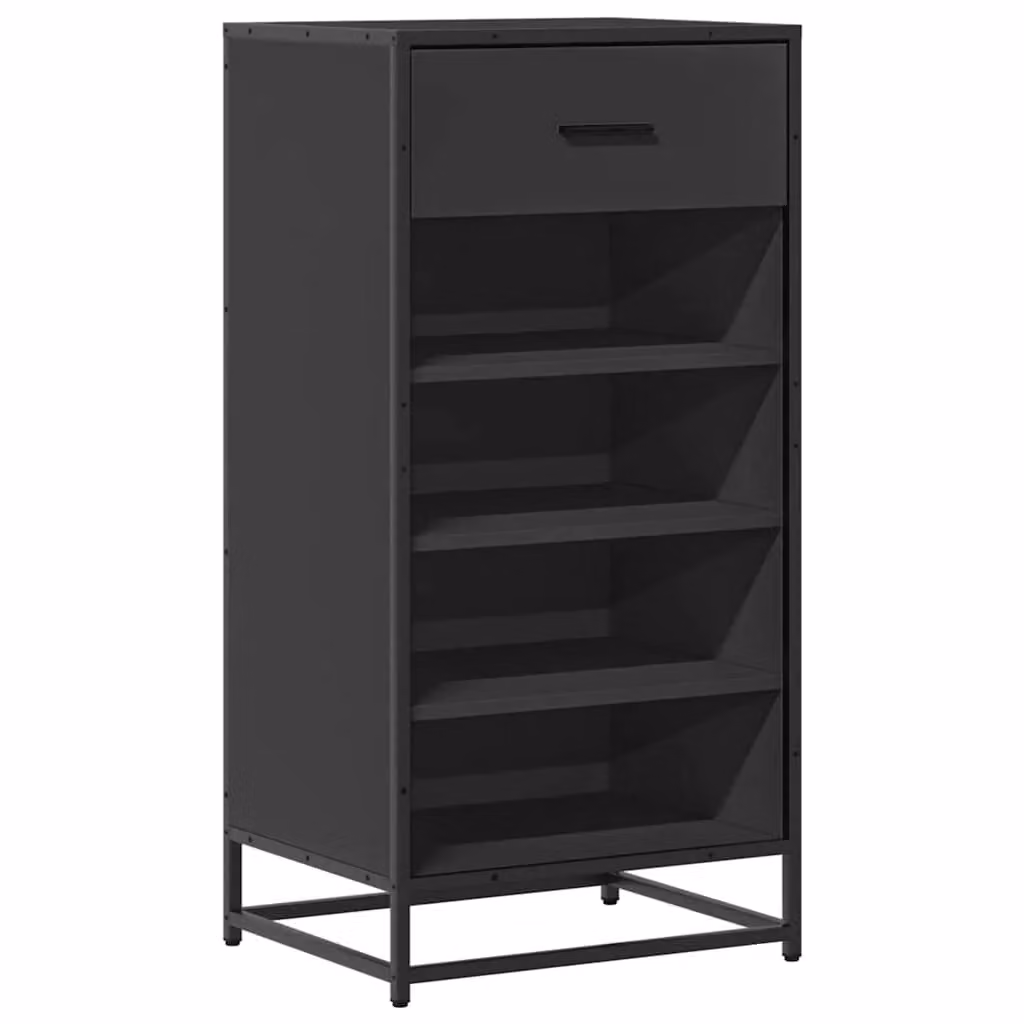 Berkfield Home Black Modern Shoe Rack, W/D/H: 48 x 38 x 97.5 cm – 2