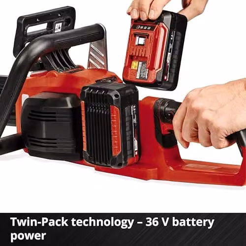 Einhell Cordless 36V PXC Chainsaw in Red with 14 Inch (35cm) Bar – 3