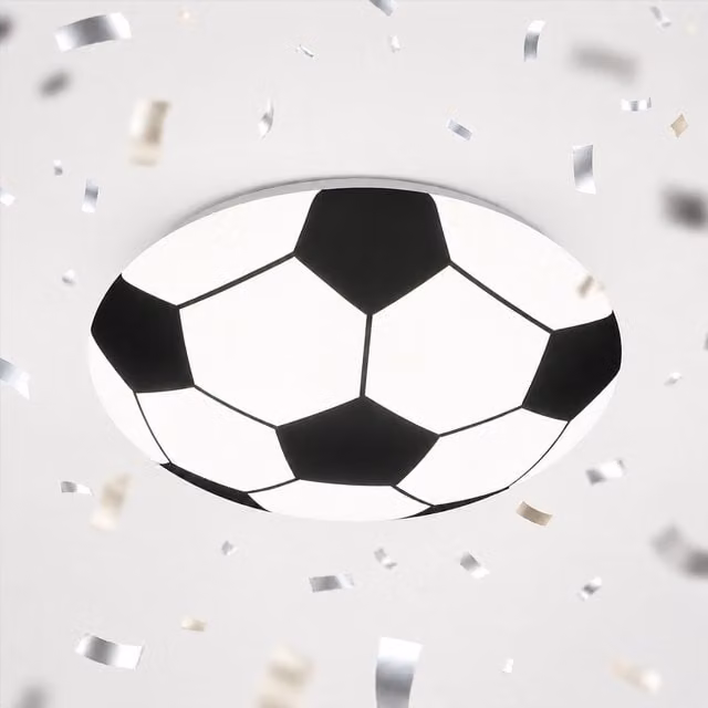 Briloner Football LED Ceiling Light, White and Black, 12W – 1