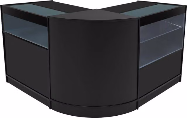 Monstershop Adonis LED Shop Counter Set B900, C900 & CM60 in Black