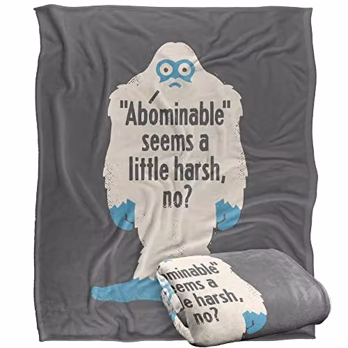 Bcreative David Olenick Not Cool Silky Touch Super Soft Fleece Throw Blanket, White, W/D/H: 152 x 127 cm – 1