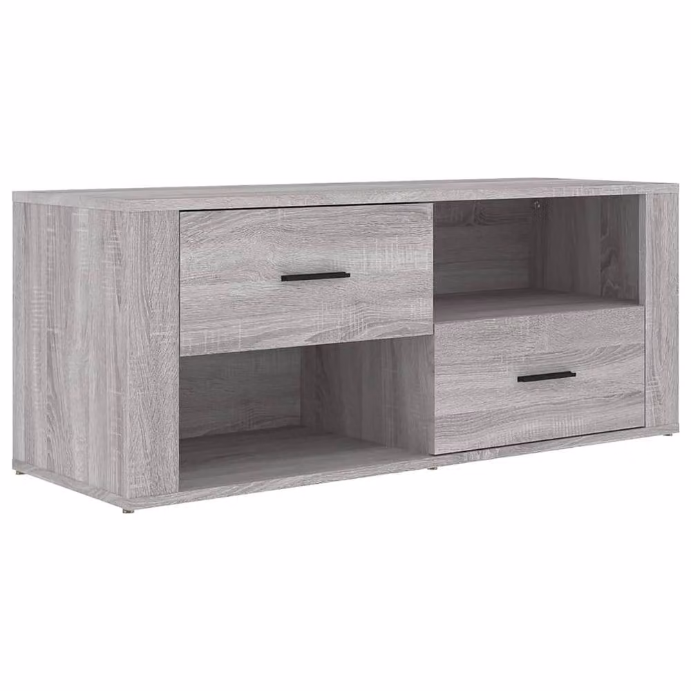 Berkfield Home Modern Grey Sonoma TV Cabinet in Matt Engineered Wood W/D/H: 100 x 35 x 40 cm – 2
