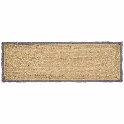 Rugs Direct Origins Rectangular Flat Weave Jute Border Rug in Grey, Brown and Beige – 1