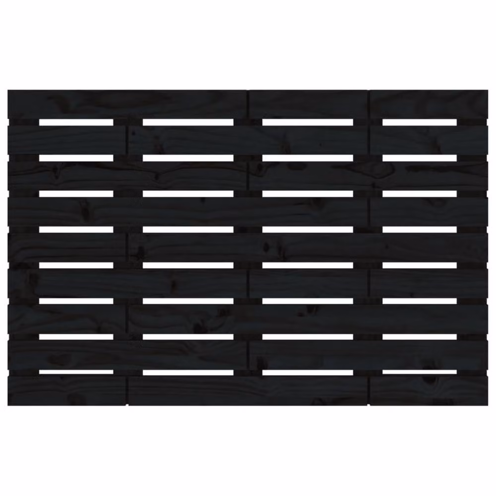 Berkfield Home Black Rustic Solid Wood Pine Wall Mount Headboard W/D/H: 96 x 3 x 63 cm – 3