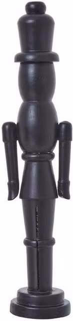 Lemon Pavilion Minimalist Wooden Nutcracker Decoration in Black, W: 12 cm, D: 10 cm, H: 50 cm – 1