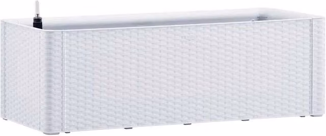 Berkfield Home Garden White Raised Bed with Self Watering System W: 100 cm, D: 43 cm, H: 33 cm