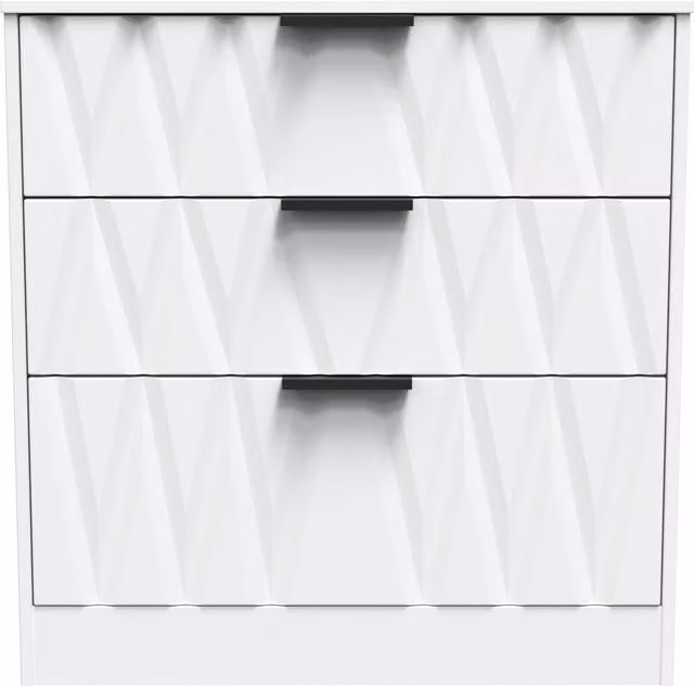 Ready Assembled 2 U Washington 3 Drawer Deep Chest in White