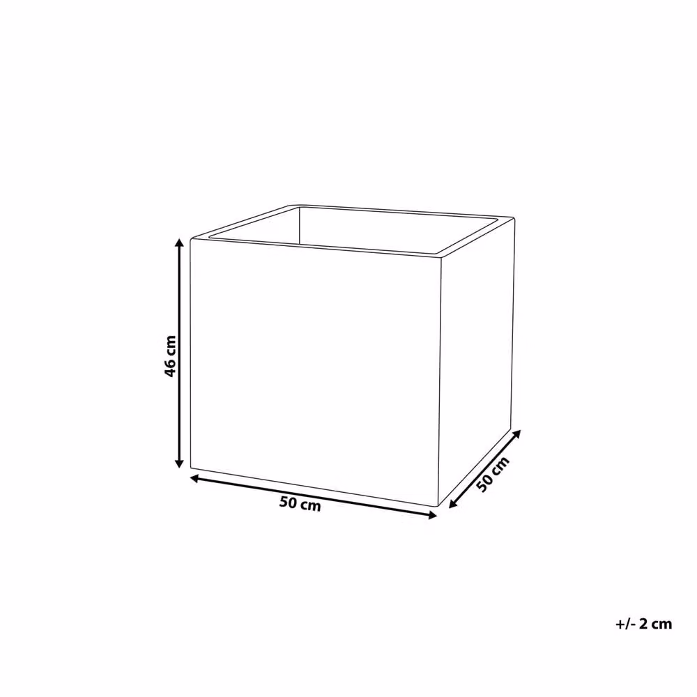 Wyld and Coco White Fibre Clay Square Planter Tub for Indoor and Outdoor Use – 2