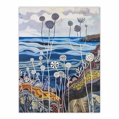Artery8 Abstract Scottish Coastal Coral Sealife Wall Art Poster Print, Multicolour, 46 x 61 cm