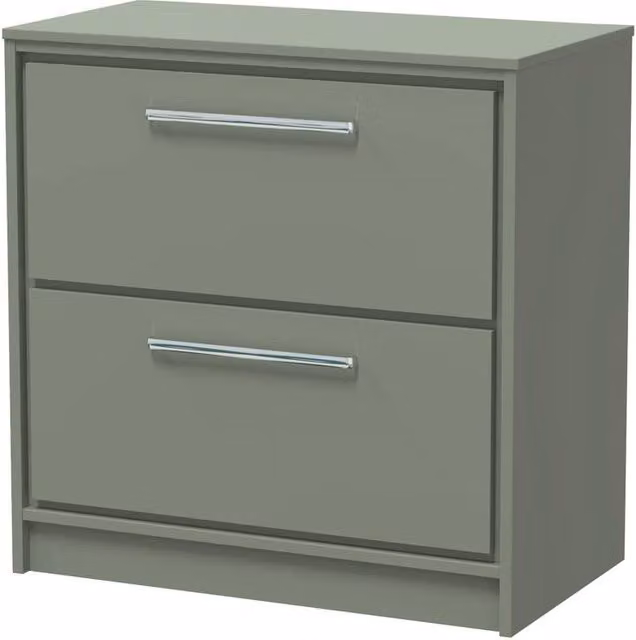 Balterley 800mm Floor Standing 2-Drawer Vanity with Worktop in Matt Fern Green