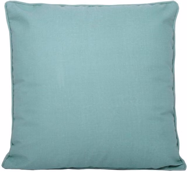 Fusion Plain Dye Square Cotton Filled Cushion in Petrol Blue, W/D/H: 43 x 43 x 43 cm