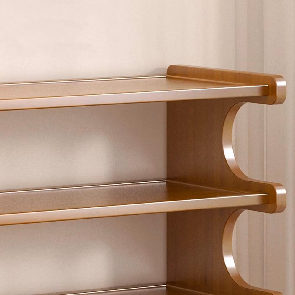 FLAVORA 5-Tier Bamboo Vertical Shoe Rack in Natural Sand, W/D/H: 50 x 20 x 68 cm – 3