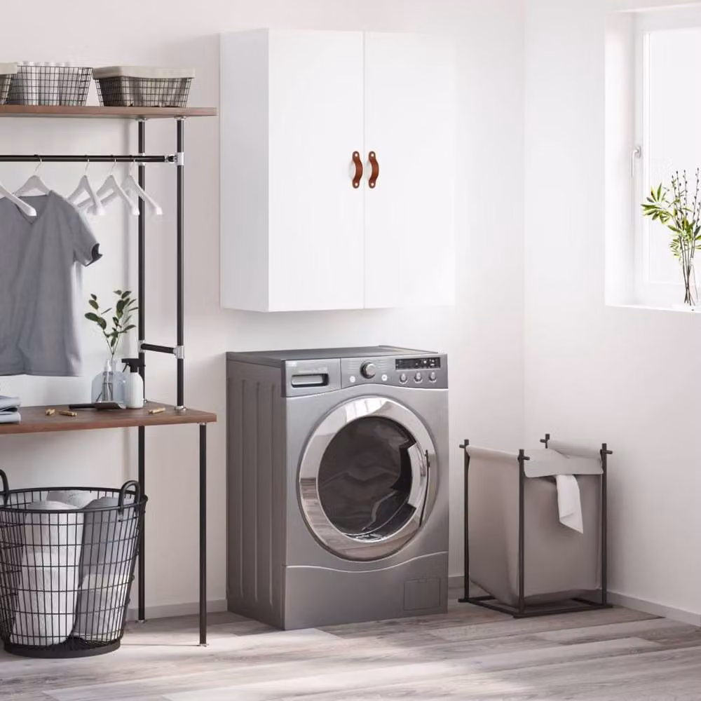 Berkfield Home Wall Mounted Cabinet in White, W/D/H: 69.5 x 34 x 90 cm – 2
