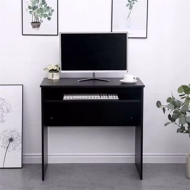 Nordara Black Matt Computer Desk and Modern Office Workstation