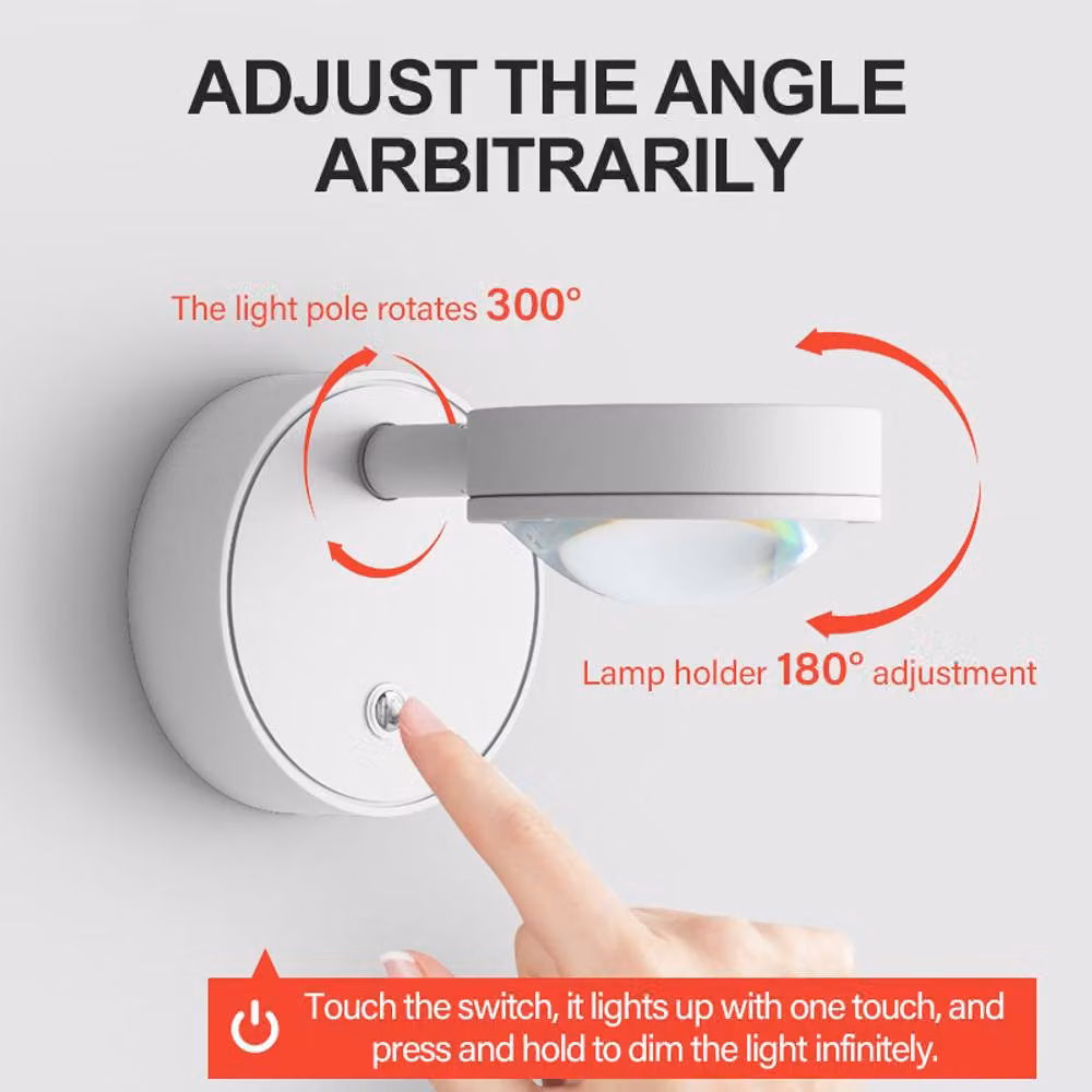 INMTFEI Rechargeable Sunset Mood Lamp in White with Magnetic Base and Dimmable Touch Control – 2