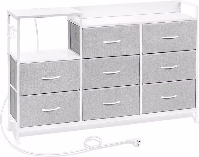 SPETLEK Modern Grey Chest of Drawers for Bedroom Storage
