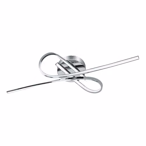 Eglo Selvina LED Ceiling Light, Chrome and White, Warm White