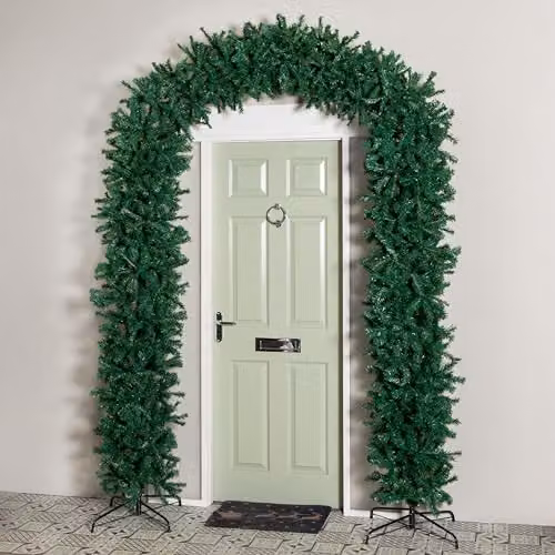 Samuel Alexander 8ft Green Single Door Plain Christmas Tree Arch with 2000 Tips
