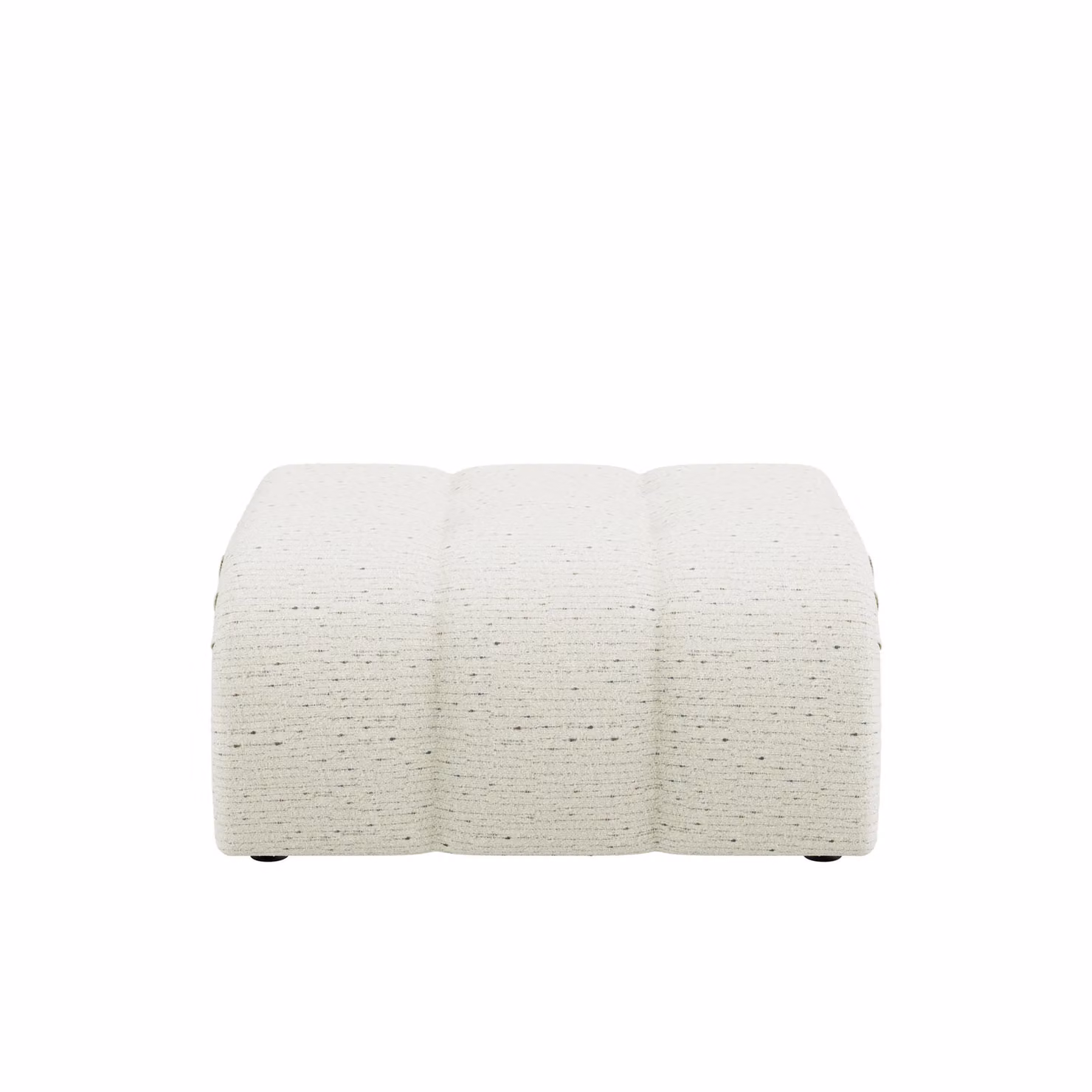 Dome Deco CALEB Art Deco Upholstered Stool in White