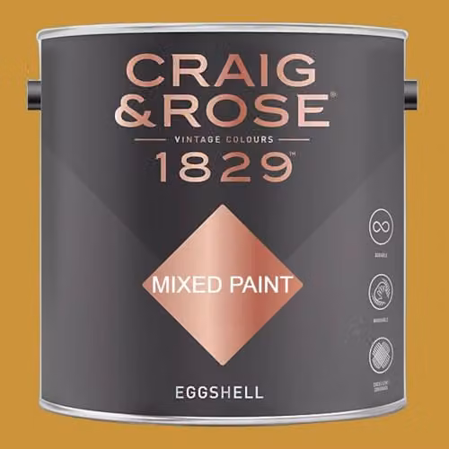 Craig & Rose 1829 Eggshell Paint in French Ochre, 2.5 l