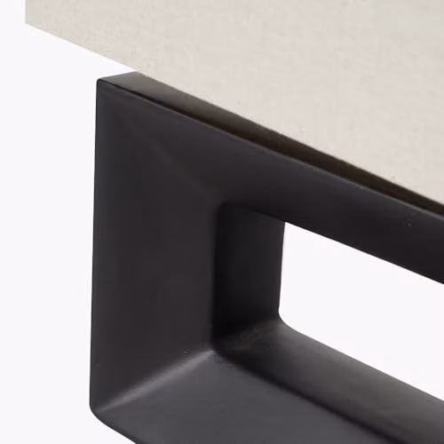 Pacific Lifestyle Abstract Square Ceramic Table Lamp with Beige Fabric Shade, Black, W: 32 cm, D: 16 cm, H: 34.5 cm – 3