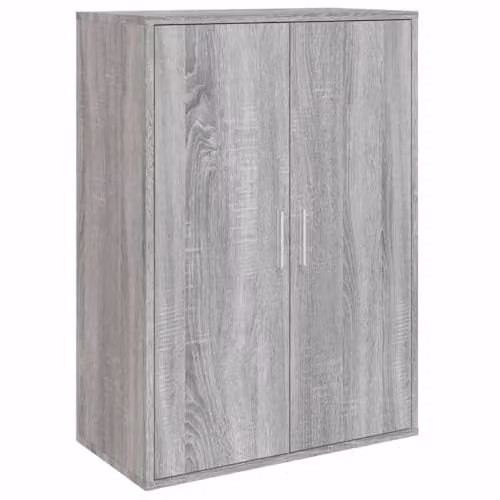 vidaXL Set of 2 Modern Grey Sonoma Sideboards in Engineered Wood W/D/H: 60 x 31 x 84 cm – 3