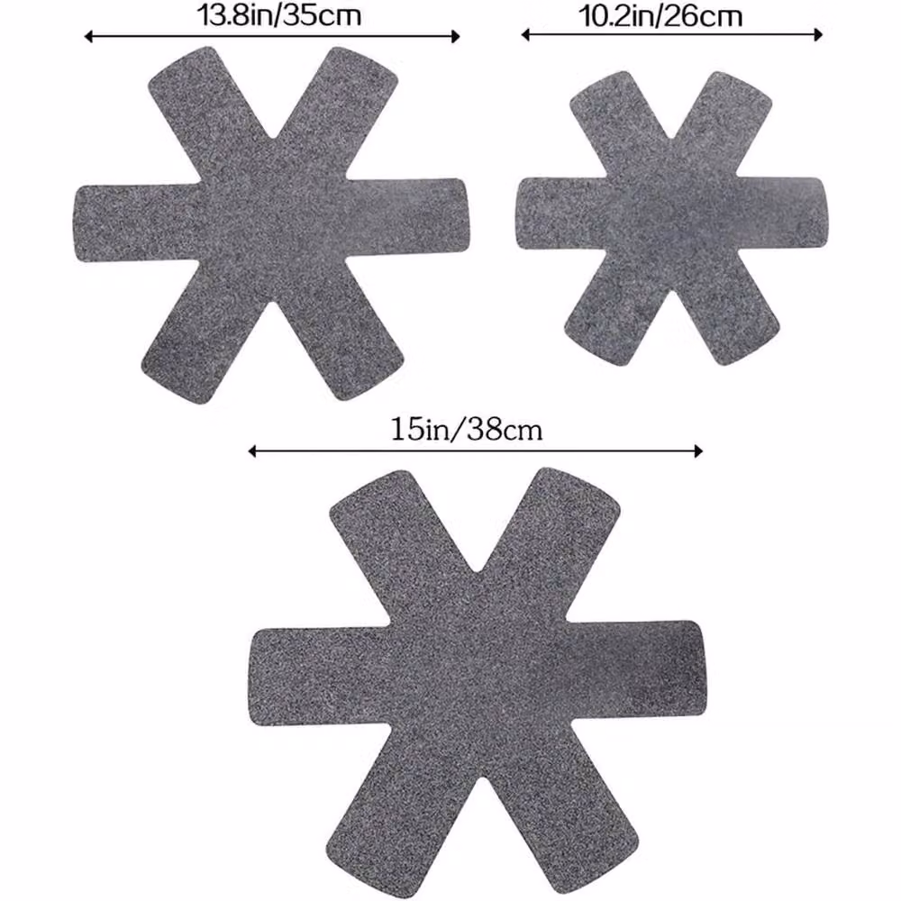 FLAVORA 12-Pack Non-Slip Pot Divider Separator Pads in Grey (0.6m2) – 6