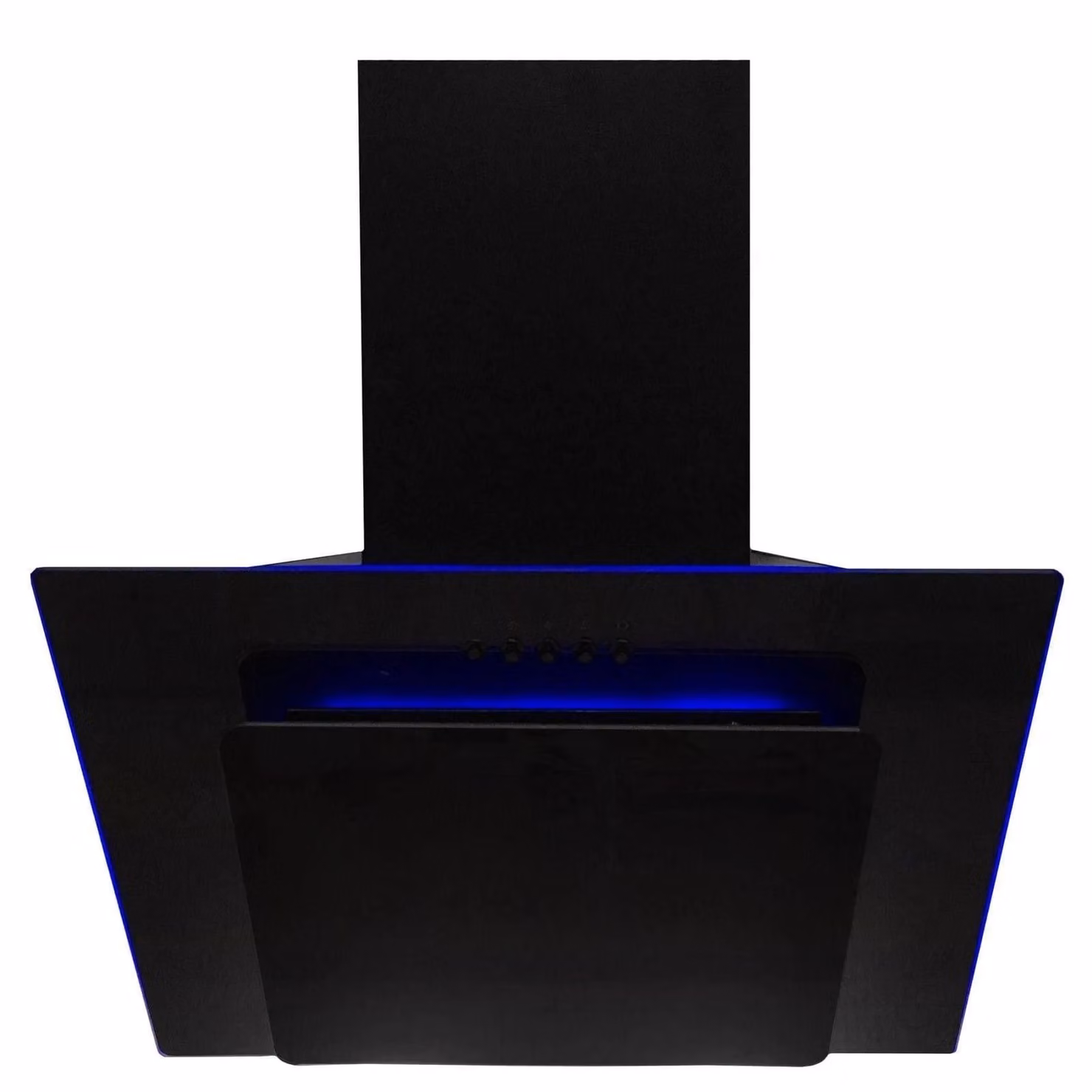 SIA AGE61BL Black Glass Angled Kitchen Cooker Hood Chimney Extractor Fan with Red, Blue and Green LED Edge Lit Mood Lighting, Width: 60 cm – 4