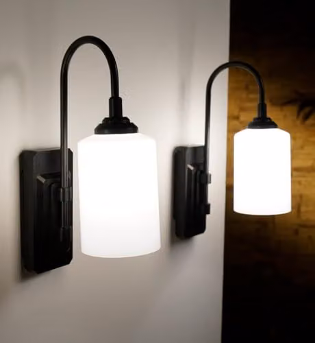 JML Smart Sconce Black Battery Operated LED Wall Light with Remote Control and Dimmer – 4