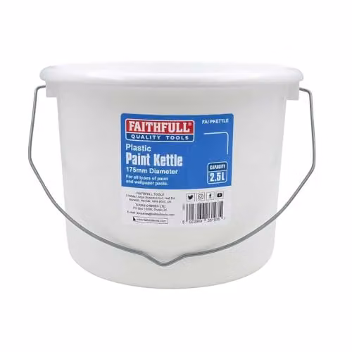 Faithfull Plastic Paint Kettle, 2.5 l, White