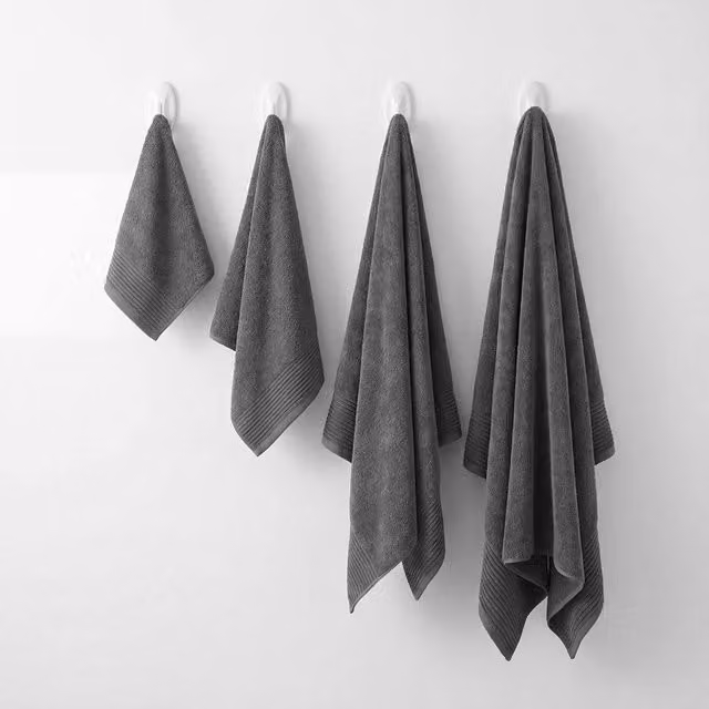 Bedable Plush Zero-Twist Cotton Bath Sheet in Dark Grey
