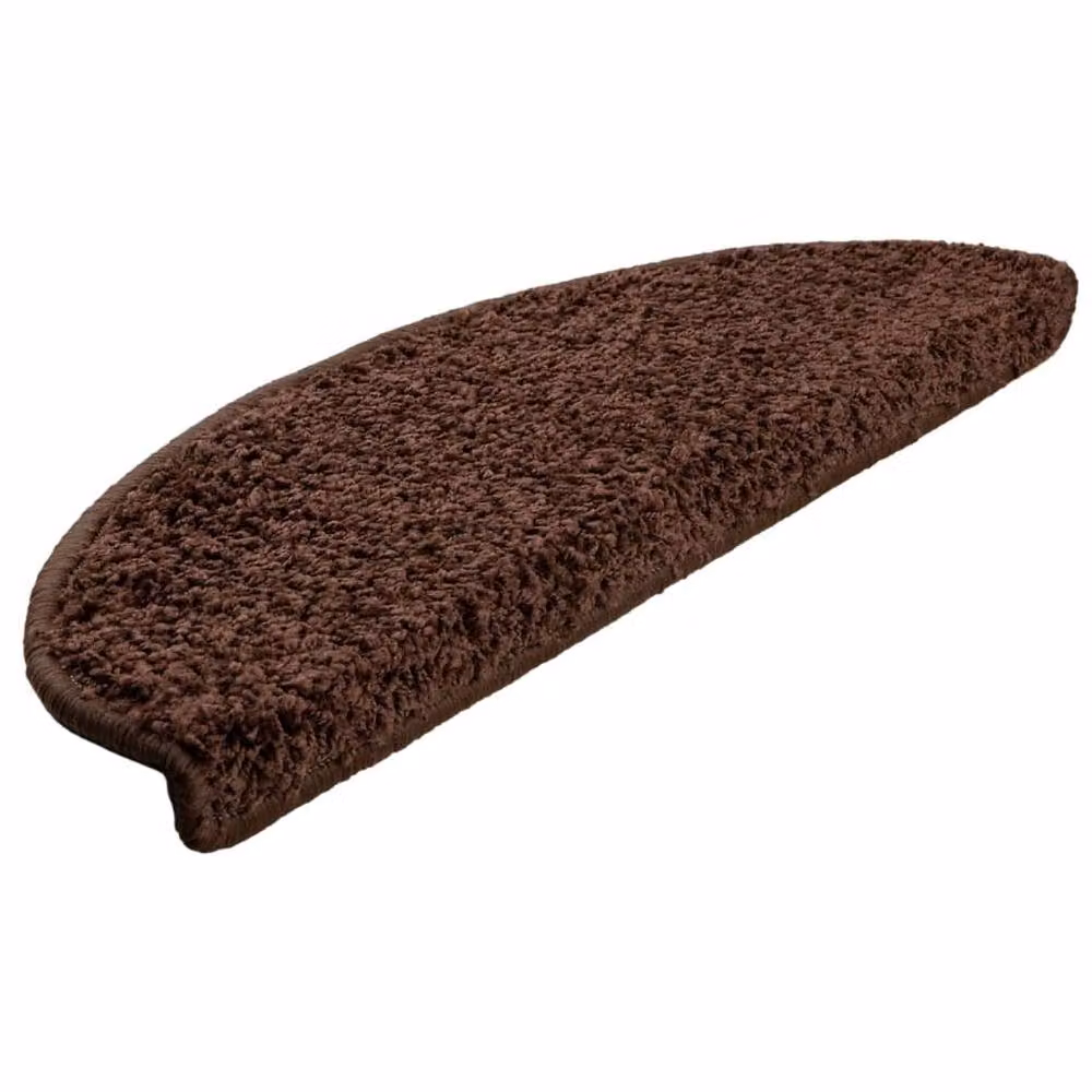 Berkfield Home Self-Adhesive Non-Slip Stair Mats, 10 Pack, Brown, W: 65 cm, D: 21 cm, H: 4 cm – 3