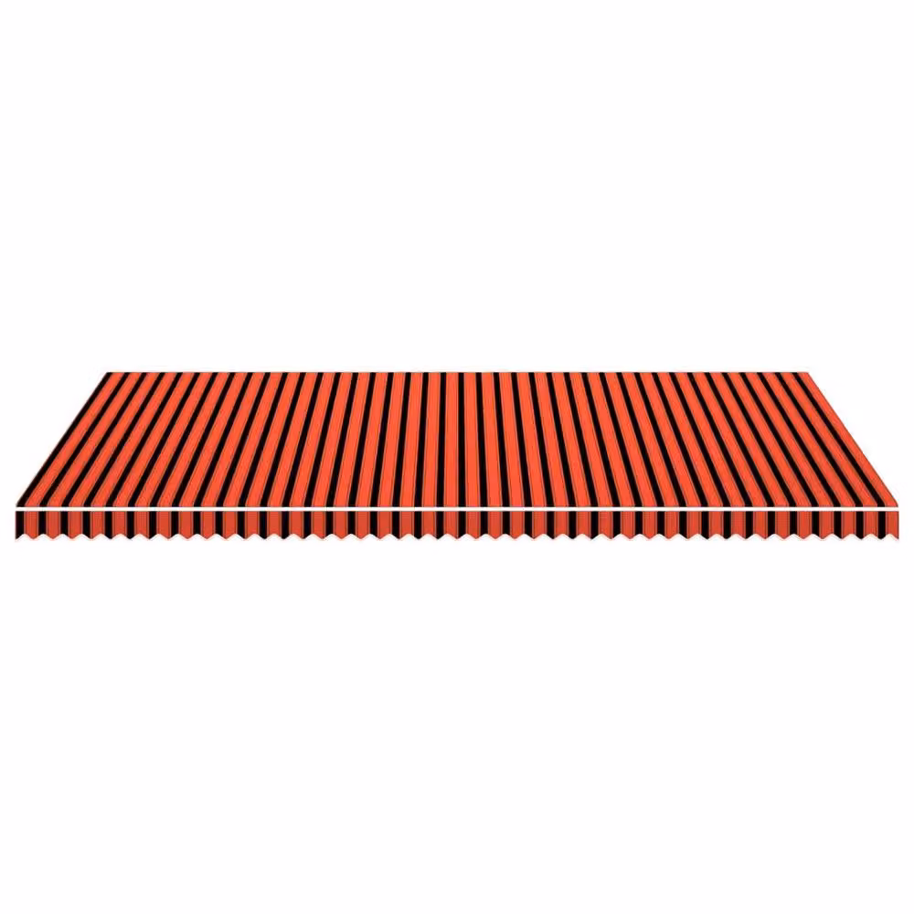Berkfield Home Striped Polyester Awning Sunshade Canvas in Orange and Brown, W: 600 cm, D: 300 cm – 3
