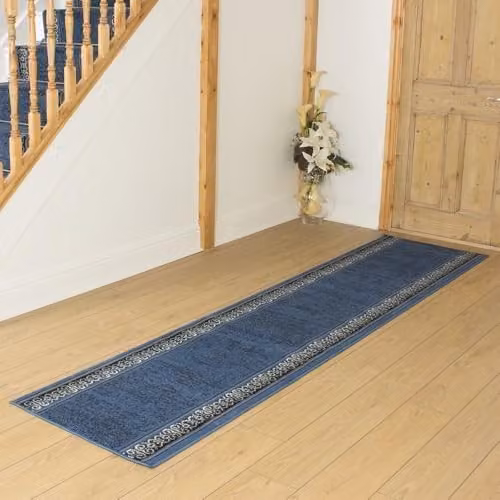 runrug Ethnic Tribal Hallway Runner Rug in Blue, W: 60 cm, L: 150 cm – 4