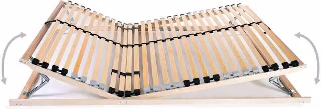 Berkfield Home Slatted Bed Base with 28 Ergonomic Multi-Zone Beech and Birch Slats, W: 140 cm, L: 200 cm, Beige
