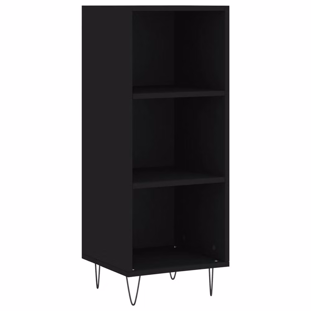 Berkfield Home Black Matt Sideboard, W/D/H: 34.5 x 32.5 x 90 cm – 3