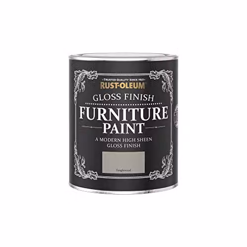 Rust-Oleum Grey Gloss Water-Based Furniture and Skirting Board Paint, 750ml – 3