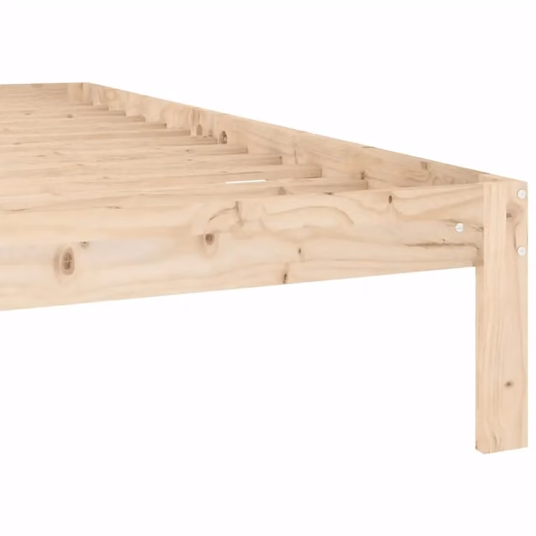 Berkfield Home Solid Wood Pine Bed Frame, Brown, W: 160 cm, D: 200 cm