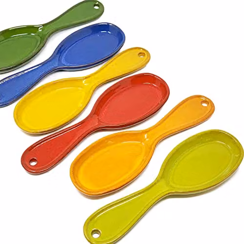Verano Spanish Ceramics Selena Glaze Hand Dipped Decorative Blue Ceramic Spoon Rest – 2