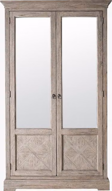 Perch & Parrow Juno Mirrored Double Wardrobe in Beige