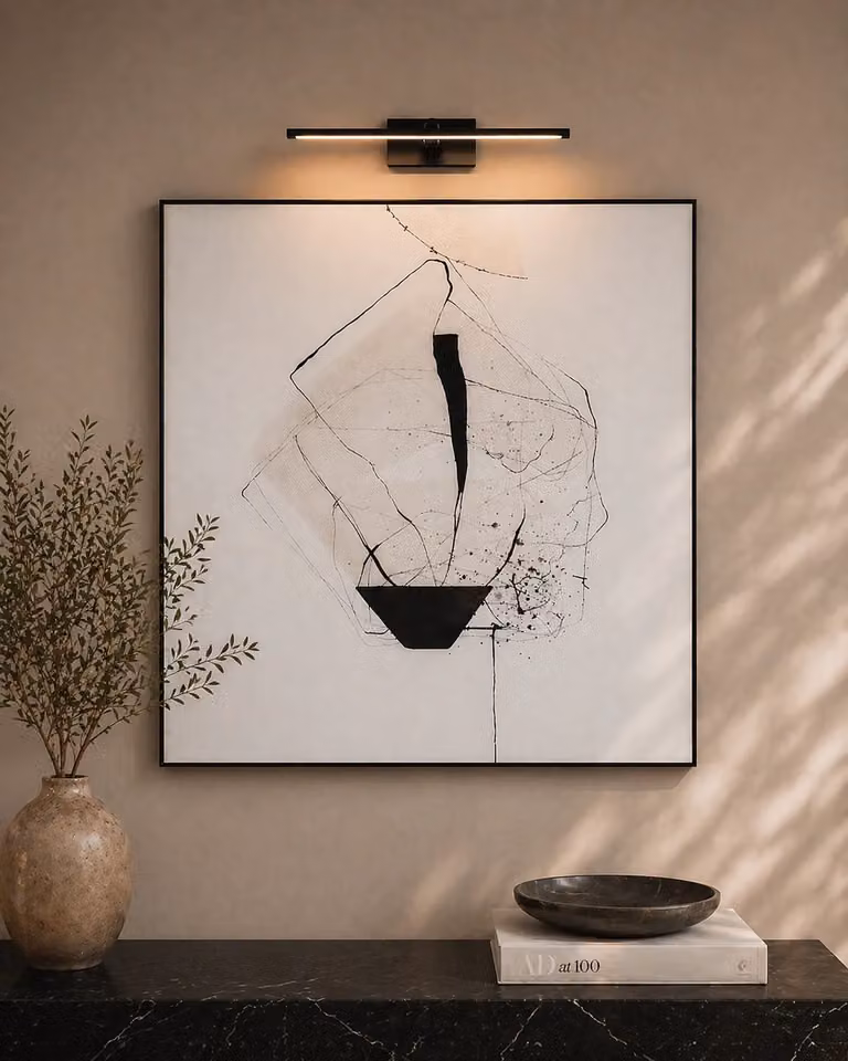 Tommy Franks Mestro Modern Abstract Canvas Wall Art in Black and White