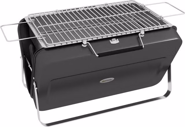 Outsunny Foldable Suitcase Design Mini Charcoal Tabletop BBQ Grill, Black – 1