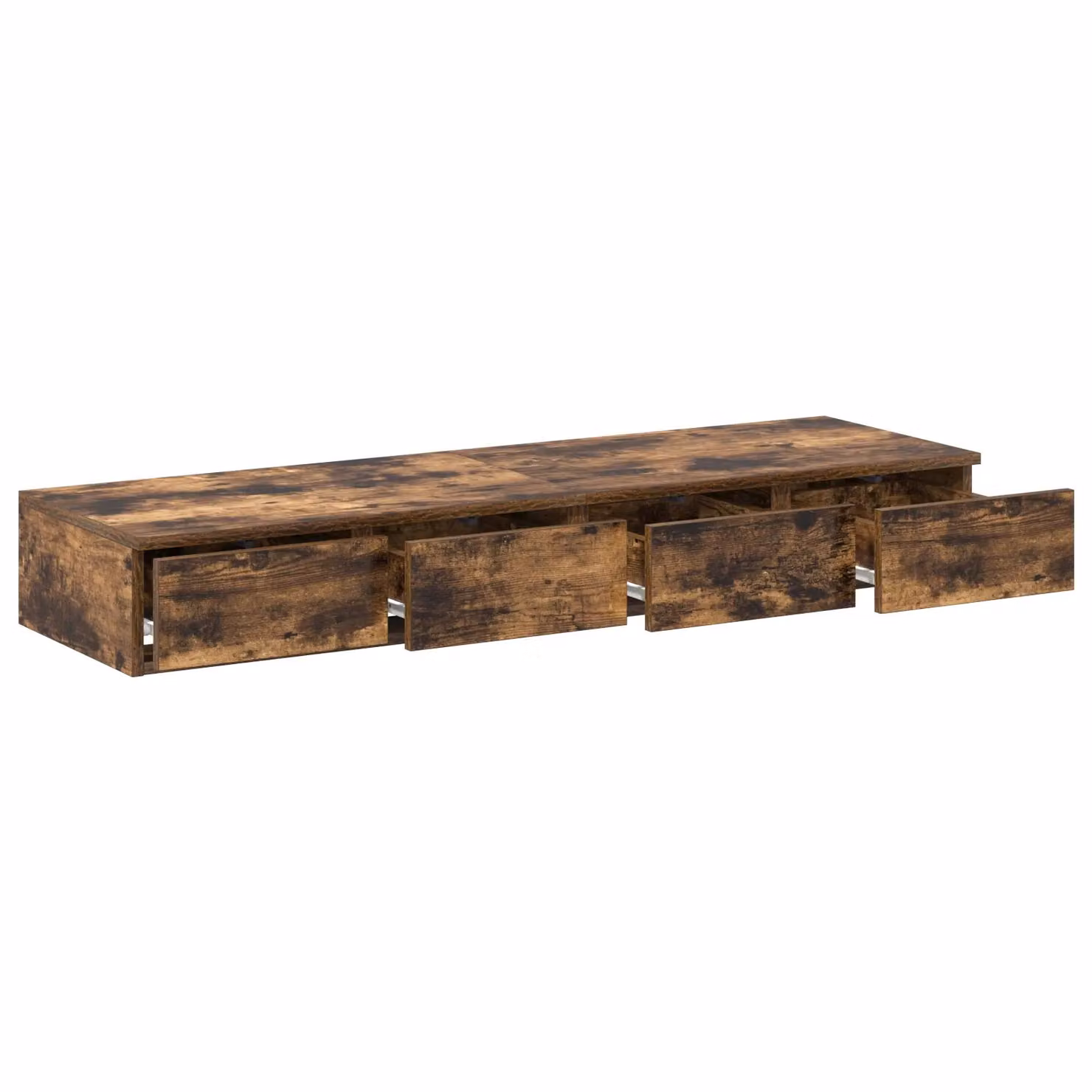 Berkfield Home Bedside Drawers in Smoked Oak Brown, W/D/H: 120 x 36.5 x 16.5 cm – 1